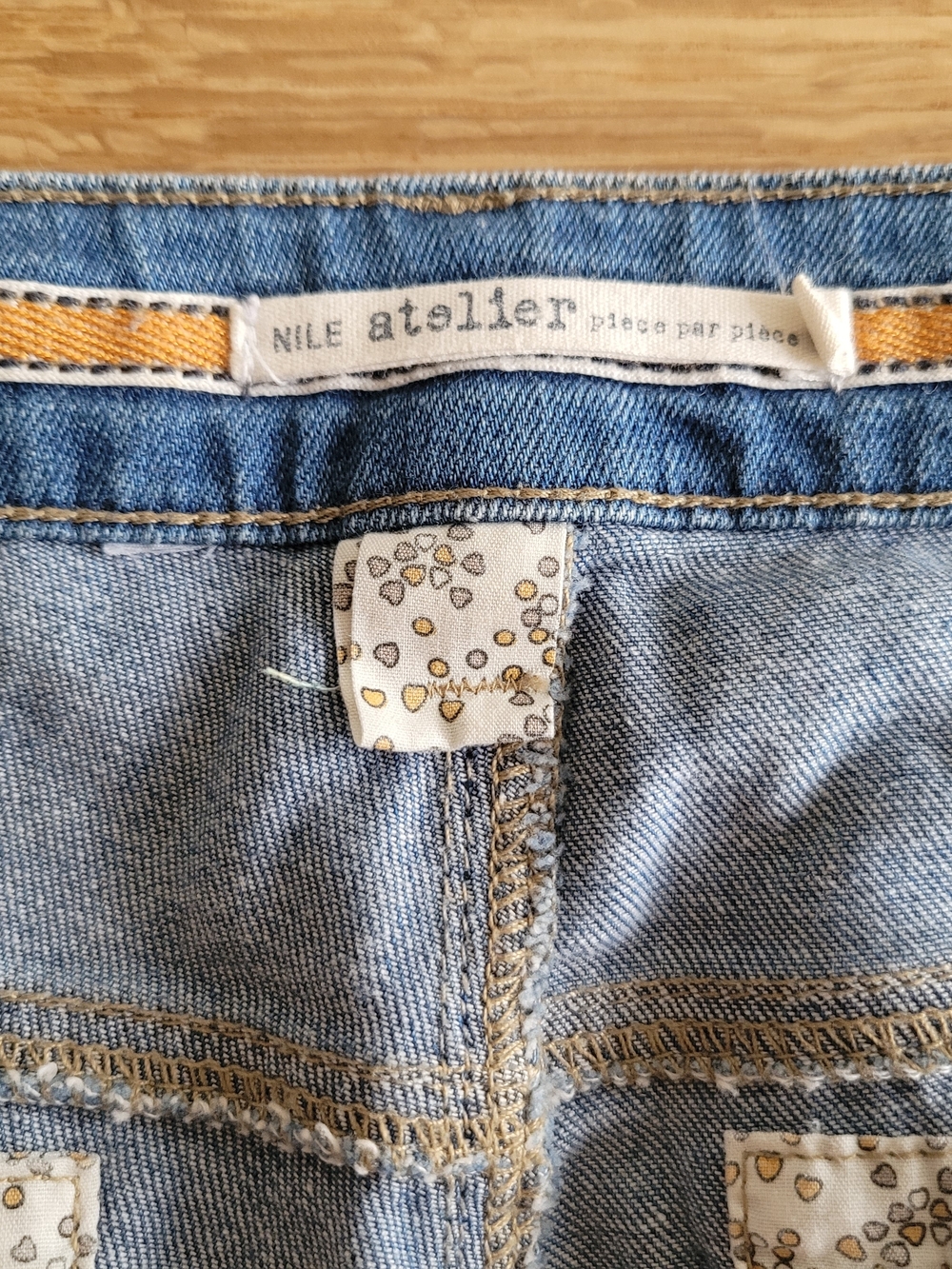 NILE Atelier Embroidered Floral Jeans Size 31 | Drawstring Waist | Boho Denim - Picture 7 of 12